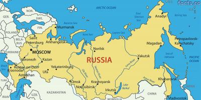 Ryssland karta städer - Städer i Ryssland karta (Östra Europa - Europa)