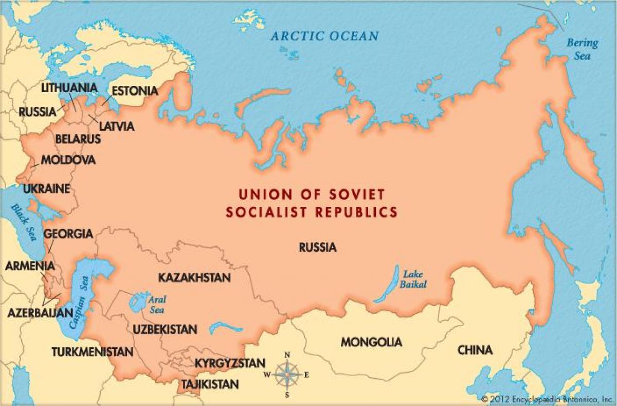 karta sovjetunionen Gammal karta över Sovjetunionen   Karta av det gamla Sovjetunionen 